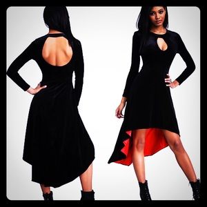 Velvet black Vamp dress